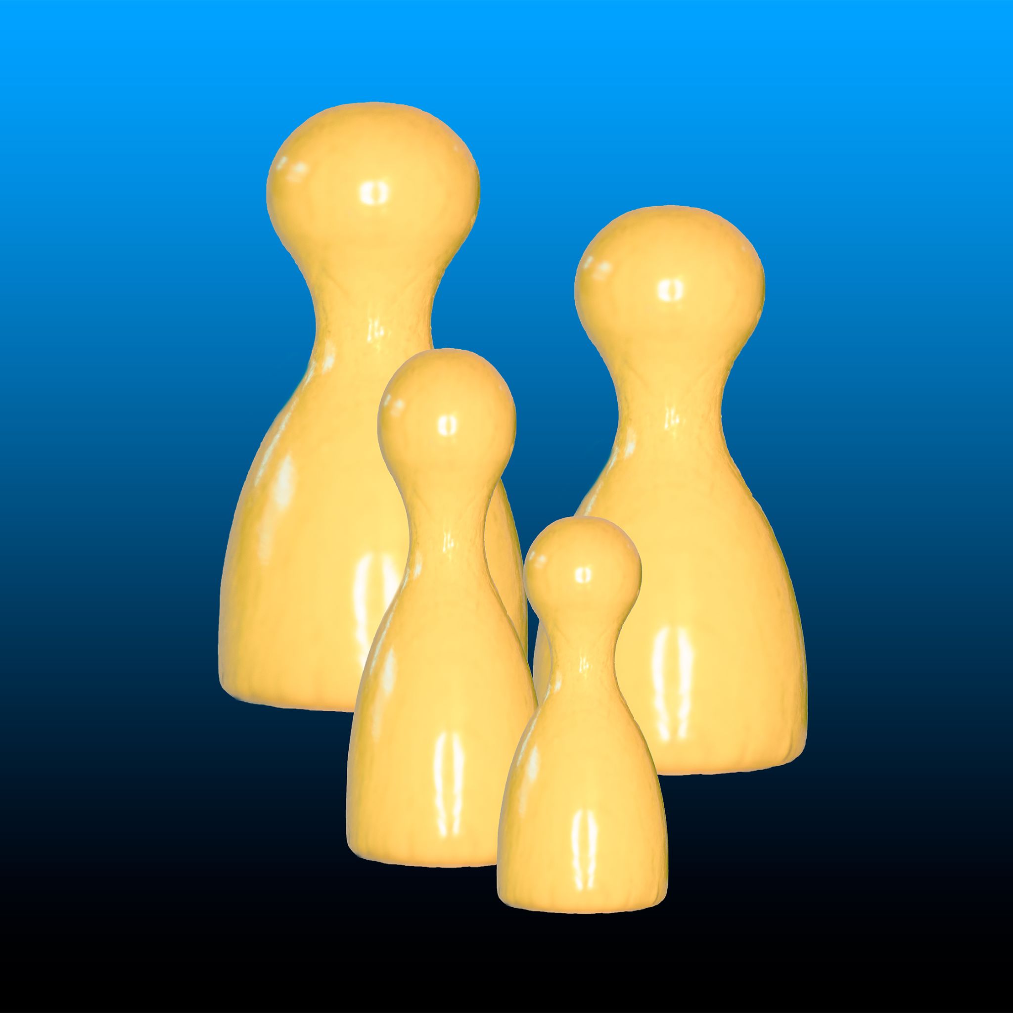 Spielfiguren 200082 gelb Familie Q 2 Lq